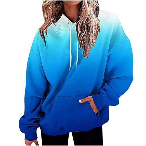 EMATOP Sweatshirt Damen mit Kapuze Langarm Hoodies Warm Gefüttert Kapuzenpullover Bunte Farbverlauf Pullover mit Taschen Langarmshirt Herbst Winter Sport Hoodie Weich Bequem Sweatjacke EMATOP Sweatshirt Damen mit Kapuze Langarm Hoodies Warm Gefüttert Kapuzenpullover Bunte Farbverlauf Pullover mit Taschen Langarmshirt Herbst Winter Sport Hoodie Weich Bequem Sweatjacke von EMATOP