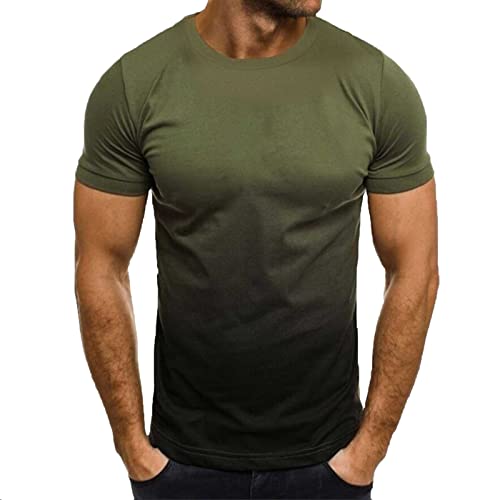 EMATOP T Shirt Herren Sommer Sport Oberteile Casual Rundhals Tunika Tops Vintage Basic Kurzarm Tee Shirts Lustig Neuartiger Druck Sporthemd Schnell Trocknende Sportshirt Regular Fit Laufshirt von EMATOP