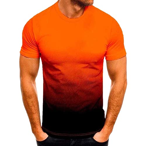 EMATOP T Shirt Herren Sommer Sport Oberteile Casual Rundhals Tunika Tops Vintage Basic Kurzarm Tee Shirts Lustig Neuartiger Druck Sporthemd Schnell Trocknende Sportshirt Regular Fit Laufshirt von EMATOP