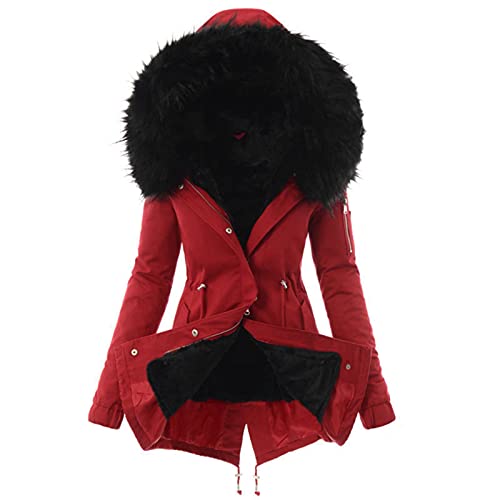 EMATOP Wintermantel Frauen Mantel Warme Winter Jacke Lange Mäntel Einfarbig Winterjacke mit Kapuze Windbreaker Gefüttert Teddyfell Dicker Fleecejacke Mode Outdoorjacke Slim fit Winterparka EMATOP Wintermantel Frauen Mantel Warme Winter Jacke Lange Mäntel Einfarbig Winterjacke mit Kapuze Windbreaker Gefüttert Teddyfell Dicker Fleecejacke Mode Outdoorjacke Slim fit Winterparka von EMATOP