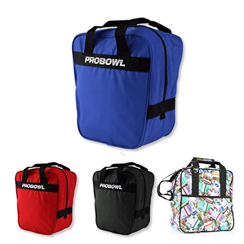 1 Ball Bowling Tasche – Pro Bowl Basic Single Tote – Bowlingbag für Ball Schuhe – Tragbar Schmal – Gepolsterter Ballteller – Leichte Bowlingtasche mit Tragegriffe – Tasche Herren Frauen Kinder - Blau von EMAX Bowling Service GmbH MAXIMIZE YOUR GAME