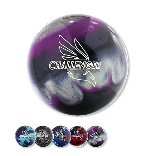 EMAX | Bowling Ball Reaktiv | Pro Bowl Challenger | Bowlingbälle Pearl Poliert | Bowling Kugel Damen Herren Kids Erwachsene | Schwarz Silber Lila | Gewicht 13lbs von EMAX Bowling Service GmbH MAXIMIZE YOUR GAME