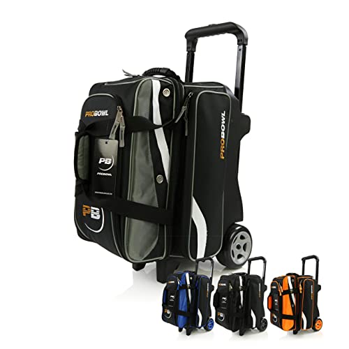 EMAX | Bowling Ball Tasche - Pro Bowl Deluxe Double Roller | Roller für 2 Bowlingbälle | Zwei-Ball-Roller Bowlingtasche für Bälle, Schuhe und Zubehör | Silber EMAX | Bowling Ball Tasche - Pro Bowl Deluxe Double Roller | Roller für 2 Bowlingbälle | Zwei-Ball-Roller Bowlingtasche für Bälle, Schuhe und Zubehör | Silber von EMAX Bowling Service GmbH MAXIMIZE YOUR GAME