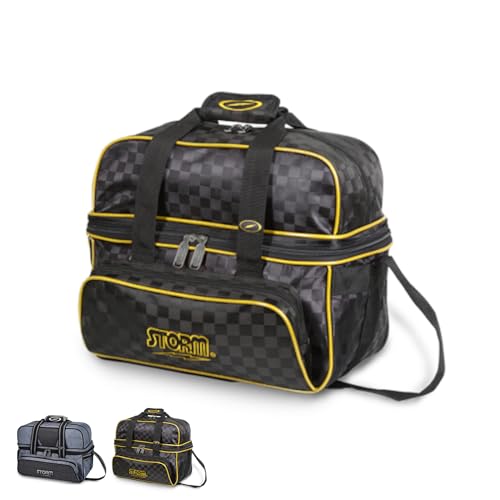 EMAX | Bowling-Ball-Tasche - Storm 2-Ball Tote Deluxe | Bowling-Tasche für 2 Bowling Bälle | Bowlingkugel-Tasche mit Schuhfach | Schwarz Gold EMAX | Bowling-Ball-Tasche - Storm 2-Ball Tote Deluxe | Bowling-Tasche für 2 Bowling Bälle | Bowlingkugel-Tasche mit Schuhfach | Schwarz Gold von EMAX Bowling Service GmbH MAXIMIZE YOUR GAME