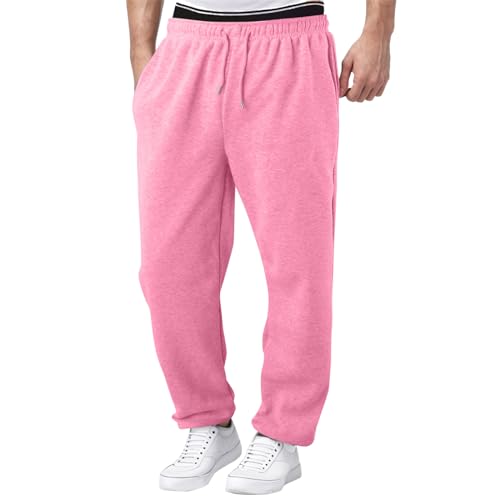 Cargohose Herren, Hose Sommer Baumwolle, Arbeitshosen MäNner Leichte Sommerhose Cargo Hosen Baggy Bequeme Freizeithose Mit Gummizug Einfarbig Pants Locker Jogginghose Mit Reisverschlusstaschen von EMAlusher