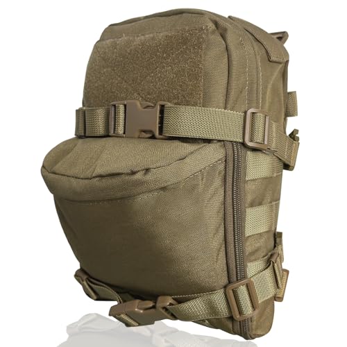 TWINFALCONS Taktische Trinkrucksack, Molle Rucksack 500D Nylon Trinkrucksack Tasche für 2L Trinkblase für Paintball Airsoft Wandern Reiten von TWINFALCONS