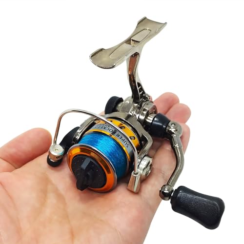 Mini 100 kleine Metall Spinnrad Aluminium Angelrolle mit Metallspule für Süßwasser und alle Jahreszeiten Angeln Mini 100 kleine Metall Spinnrad Aluminium Angelrolle mit Metallspule für Süßwasser und alle Jahreszeiten Angeln von EMMRAGNO