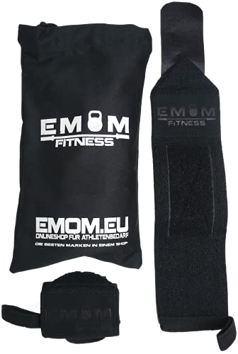EMOM Fitness® Handgelenkbandagen - Wrist Wraps für Dein Krafttraining (Schwarz) von EMOM Fitness