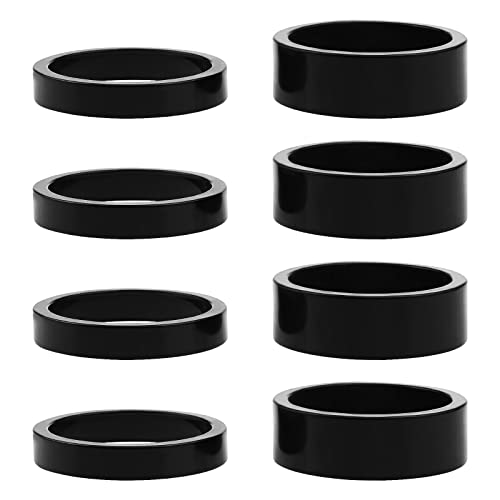 EMSea 8 Stück Kopfspindelabstandshalter Ersatz Steuerrohr-Abstandhalter Headset Washer Fahrradzubehör Kompatibel mit 25,4 Mm Vorbaugabel MTB/BMX/Mountainbike Schwarz EMSea 8 Stück Kopfspindelabstandshalter Ersatz Steuerrohr-Abstandhalter Headset Washer Fahrradzubehör Kompatibel mit 25,4 Mm Vorbaugabel MTB/BMX/Mountainbike Schwarz von EMSea