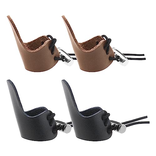 EMSea Fingerschutz-Pad, Fingerhandschuhe, Bogenschießen, Fingerlasche, Leder, Daumenring, Pfeil, Fingerpolster, Sportzubehör, 4,9 x 2,3 cm, 4 Stück EMSea Fingerschutz-Pad, Fingerhandschuhe, Bogenschießen, Fingerlasche, Leder, Daumenring, Pfeil, Fingerpolster, Sportzubehör, 4,9 x 2,3 cm, 4 Stück von EMSea