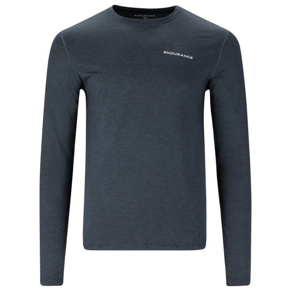 ENDURANCE - Abdon Melange L/S Tee - Funktionsshirt Gr M blau von ENDURANCE