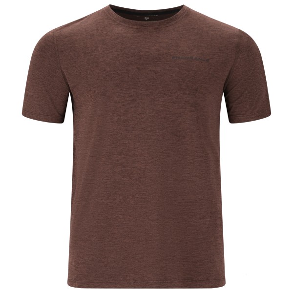 ENDURANCE - Abdon Melange S/S Tee - Funktionsshirt Gr M braun von ENDURANCE