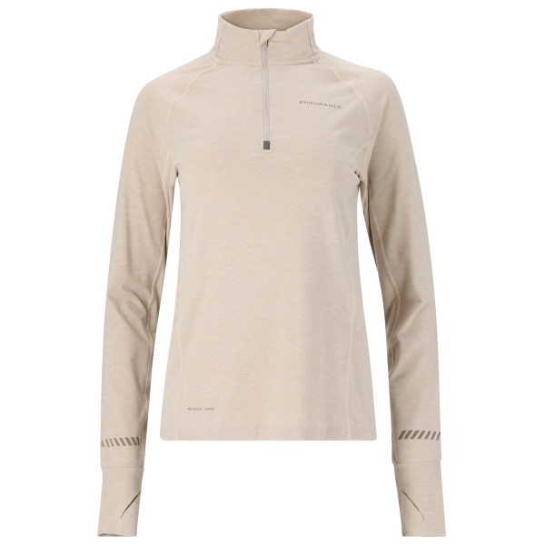 ENDURANCE - Women's Canna V2 Melange Performance Midlayer - Longsleeve Gr 36 beige von ENDURANCE