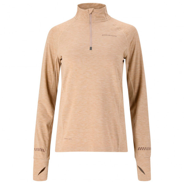 ENDURANCE - Women's Canna V2 Melange Performance Midlayer - Longsleeve Gr 38 beige von ENDURANCE