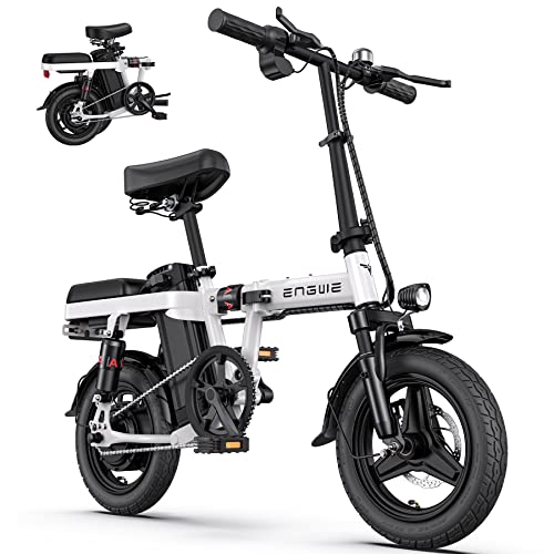 ENGWE E Bike Klapprad Elektrofahrräder- Ebike mit 48V 10Ah Abnehmbar Akku bis zu 50km, E-Bike 14 * 2.125 Zoll, Electric Bike 25km/h mit 250w Motor, Mechanische Scheibenbremse & LED Scheinwerfer T14 von ENGWE