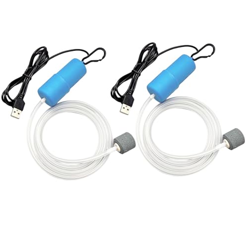 ENJOY-UNIQUE Aquarium Luftpumpe Mini USB Sauerstoffpumpe Aquarium Oxygen Pumpe Aquarium Zubehör Fisch Tank Sauerstoff Belüfter mit Luftstein, 2 Stück ENJOY-UNIQUE Aquarium Luftpumpe Mini USB Sauerstoffpumpe Aquarium Oxygen Pumpe Aquarium Zubehör Fisch Tank Sauerstoff Belüfter mit Luftstein, 2 Stück von ENJOY-UNIQUE