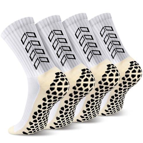 ENONEO Sneaker Socken Herren 37-45 Atmungsaktive Rutschfeste Fußballsocken Damen Anti-blasen Baumwolle Sportsocken Grip Fussball Socken Verdicken Basketballsocken Wandersocken von ENONEO