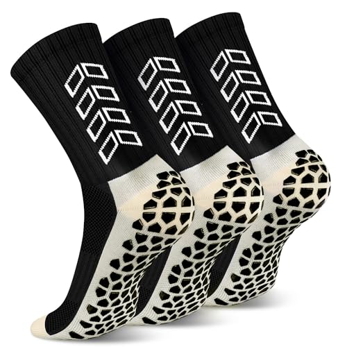 ENONEO Sneaker Socken Herren 37-45 Atmungsaktive Rutschfeste Fußballsocken Damen Anti-blasen Baumwolle Sportsocken Grip Fussball Socken Verdicken Basketballsocken Wandersocken von ENONEO