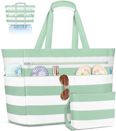 ENONEO Große Strandtasche mit Reißverschluss XXL Familie Strandtasche Damen Groß Shopper Tasche Beach Tote Bag Reisetasche Wasserdicht Badetasche Saunatasche mit Nassfach & Schuhfach,55L ENONEO Große Strandtasche mit Reißverschluss XXL Familie Strandtasche Damen Groß Shopper Tasche Beach Tote Bag Reisetasche Wasserdicht Badetasche Saunatasche mit Nassfach & Schuhfach,55L von ENONEO