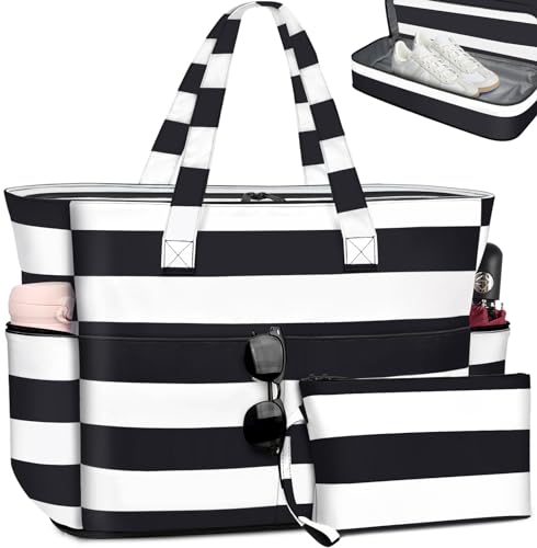 ENONEO Große Strandtasche mit Reißverschluss XXL Familie Strandtasche Damen Groß Shopper Tasche Beach Tote Bag Reisetasche Wasserdicht Badetasche Saunatasche mit Nassfach & Schuhfach,55L ENONEO Große Strandtasche mit Reißverschluss XXL Familie Strandtasche Damen Groß Shopper Tasche Beach Tote Bag Reisetasche Wasserdicht Badetasche Saunatasche mit Nassfach & Schuhfach,55L von ENONEO