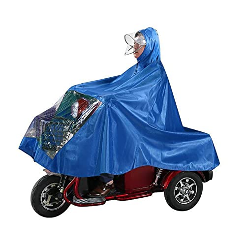 ENSDIEPLS Motorrad Dreirad Regen Cycling Raincoatoversized Motorcycle Tricycle Rain Poncho Thickening Raincoat Single/Double Electric Bike Tricycle Poncho(Red,3XL) von ENSDIEPLS