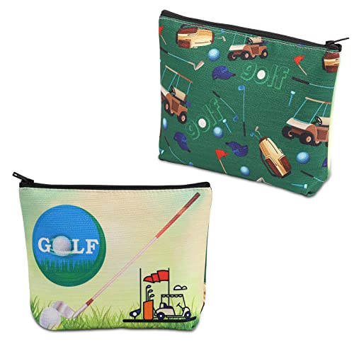 Golf Make-up Tasche Golf Geschenke Golfliebhaber Geschenk für Frauen Golfer Geschenk Golfspieler Geschenk Dame Golf Kosmetiktasche Reise Reißverschlusstasche, Golftasche, M, Neu von ENSIANTH