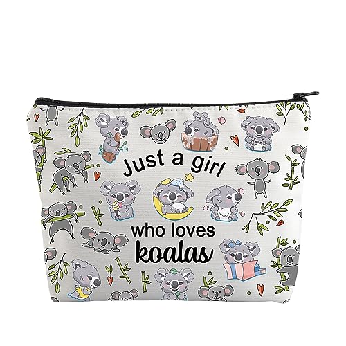 Koala Make-up-Tasche Koala Geschenke für Mädchen Just a Girl Who Loves Koalas Kosmetiktasche Reisetasche Koala Liebhaber Geschenke Koala Bär Geschenktasche, Mädchen Koala Tasche, M, Neu von ENSIANTH