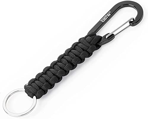 EOTW Paracord Schlüsselanhänger Karabiner Karabinerhaken D Ring Schlüsselband Schlüsselring für Motorrad Auto Camping Wandern Männer Frau Kinder (1 Schwarz) EOTW Paracord Schlüsselanhänger Karabiner Karabinerhaken D Ring Schlüsselband Schlüsselring für Motorrad Auto Camping Wandern Männer Frau Kinder (1 Schwarz) von EOTW