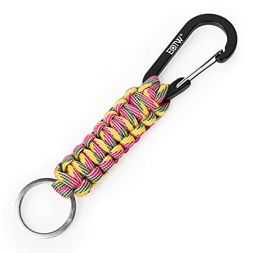 Schlüsselanhänger Paracord mit Karabinerhaken, Schlüsselanhänger mit Haken Schlüsselanhänger Survival Robust Armee für Schlüssel Camping Herren Damen von EOTW