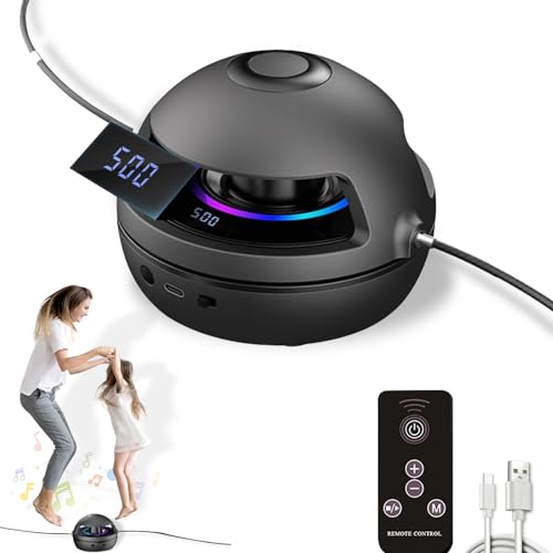 Elektronische Springseil, Smart Jump Rope Machine mit Fernbedienung, Bluetooth Springseilmaschine, Einstellbares Multiplayer-Springseil mit LED-Anzeigezähler, 1-10 Geschwindigkeitsstufe (Grau) von EPROICKS