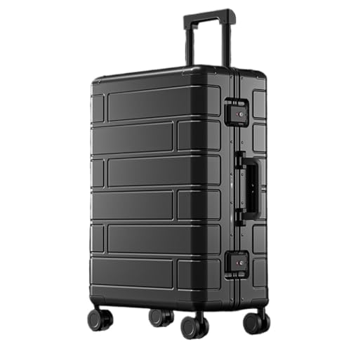 EQHQGGPW Koffer Vollaluminium-Magnesium-Legierung Koffer 20 Zoll High-End-Boarding-Koffer Trolley 24 Zoll Business-Reisekoffer Koffer von EQHQGGPW