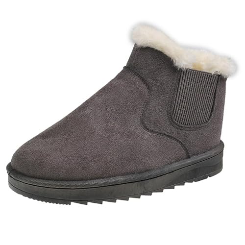 EQWIGKEIT Angebote, Comfy Boots Charmella Damen rutschfest Winter Schlupfstiefeletten Winterschuhe Warm Gefütterte Schneestiefel Slip On Plateau Wanderstiefel Outdoor Winterstiefel Schnürboots von EQWIGKEIT