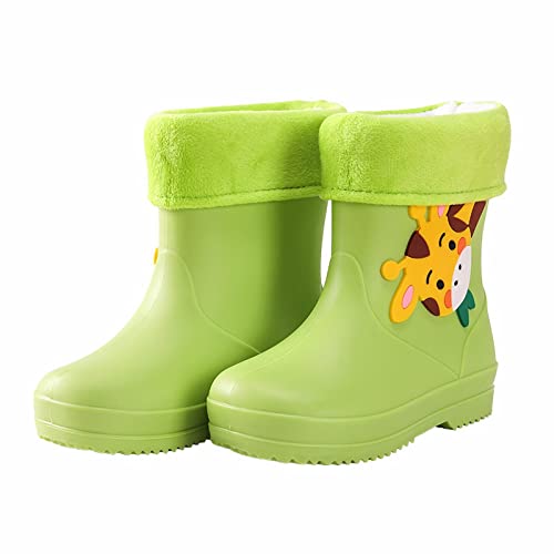 EQWIGKEIT Gummistiefel Kinder Barfußschuhe Gummi Babyschuhe Cartoon Regenstiefel wasserdichte Gummischuhe rutschfest Gartenstiefel Kurze Regenschuhe Federleicht Stiefel,für Jungen Und Mädchen von EQWIGKEIT