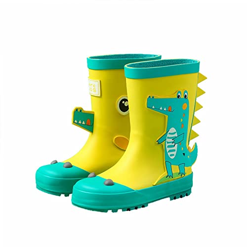 EQWIGKEIT Gummistiefel Kinder Halbhoch Federleicht rutschfest Gummischuhe Gummi Babyschuhe Regenstiefel wasserdichte Gartenstiefel Cartoon Regenschuhe Stiefel Kurze für Jungen Und Mädchen von EQWIGKEIT