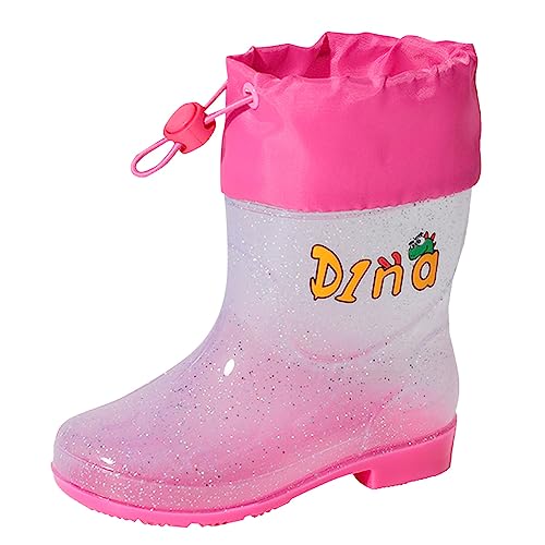 EQWIGKEIT Gummistiefel Kleinkind Federleicht Gummi Babyschuhe Cartoon Gartenstiefel Regenschuhe Regenstiefel Kurze Gummischuhe wasserdichte Stiefel rutschfest für Jungen Und Mädchen von EQWIGKEIT