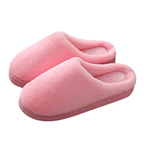 EQWIGKEIT Hausschuhe Damen Winter Unisex Erwachsene Filzhausschuhe Warme rutschfest Slippers Pantoffeln Winter Memory Foam Schlappen Weiche Hausschuhe Flauschige Für Den Alltag von EQWIGKEIT