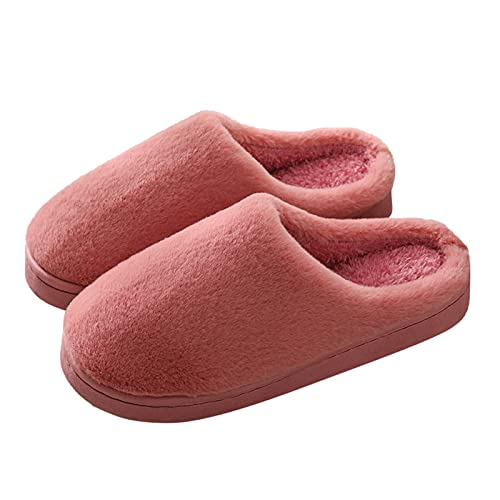 EQWIGKEIT Hausschuhe Damen Winter Unisex Erwachsene Filzhausschuhe Warme rutschfest Slippers Pantoffeln Winter Memory Foam Schlappen Weiche Hausschuhe Flauschige Für Den Alltag von EQWIGKEIT