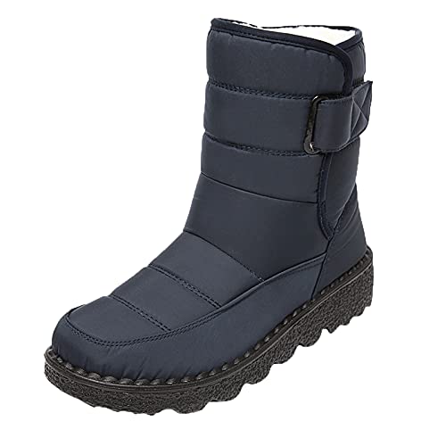 EQWIGKEIT Herren Schneestiefel, Herren Stiefel Klassische Winterstiefel Leichte Schneeschuhe Weite H Gefüttert Winterschuhe Flach Warm Barfußschuhe Kurze Wanderstiefel rutschfest Bequem Schneestiefel von EQWIGKEIT