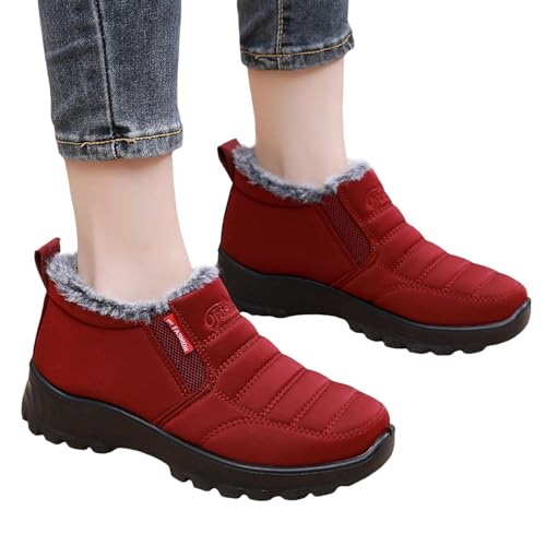 EQWIGKEIT Herren Stiefeletten, Stiefel Herren Flach Schneeschuhe Klassische Winterstiefel Bequem Warm Wanderstiefel Outdoor Gefüttert Winter-Boots rutschfest Sneakers Leichte Weite H Schneestiefe von EQWIGKEIT