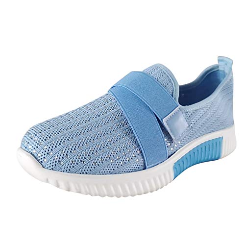 EQWIGKEIT Laufschuhe Damen, Laufschuhe Damen Outdoor Leichte Sneaker Flache Klassisch Freizeitschuhe Strapazierfähige Mesh Straßenlaufschuhe Atmungsaktiv Lässige Sportschuhe Turnschuhe von EQWIGKEIT