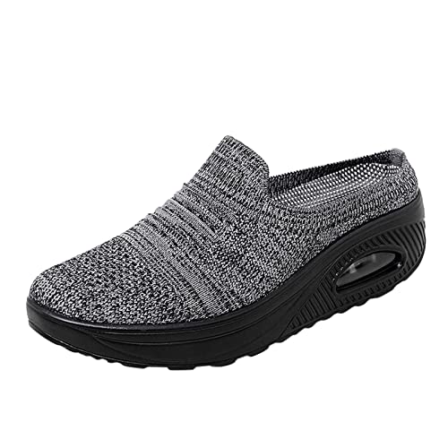 EQWIGKEIT Orthopädische Schuhe Damen Air Cushion Slip On Walking Orthopedic Diabetic Walking Shoes Freizeit Mesh Atmungsaktiv Sandals Hausschuhe mit Fussbett Frauen Sneaker Turnschuhe Sportschuhe von EQWIGKEIT