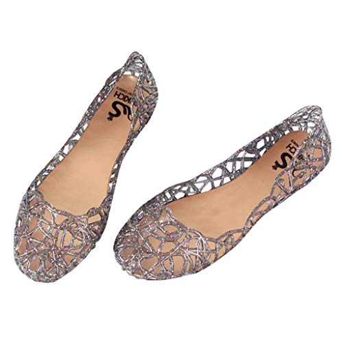 EQWIGKEIT Sandalen Damen Sommer, Jelly Sandalen Damen Kunststoff Transparente Sommerschuhe Casual Klassische Strandschuhe Flache Shoes Weich Sandaletten Sommer Bequem Gummistiefel Strandsandalen EQWIGKEIT Sandalen Damen Sommer, Jelly Sandalen Damen Kunststoff Transparente Sommerschuhe Casual Klassische Strandschuhe Flache Shoes Weich Sandaletten Sommer Bequem Gummistiefel Strandsandalen von EQWIGKEIT