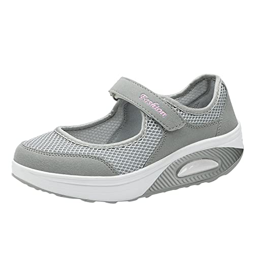 EQWIGKEIT Orthopädische Schuhe Damen Air Cushion Slip On Walking Orthopedic Diabetic Walking Shoes Freizeit Mesh Atmungsaktiv Sandals Hausschuhe mit Fussbett Frauen Sneaker Turnschuhe Sportschuhe von EQWIGKEIT