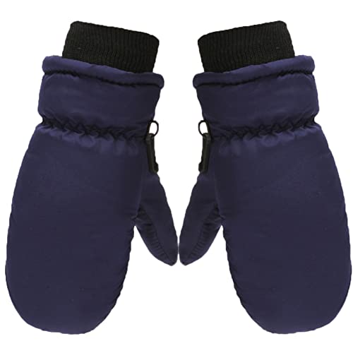 Skihandschuhe Kinder Outdoor Kinderhandschuhe Einfarbig Winddichte Schneehandschuhe Jungen Und Winterhandschuhe Warm Fleece Handschuhe Wasserdichte Fahrradhandschuhe Winter Softshellhandschuhe von EQWIGKEIT