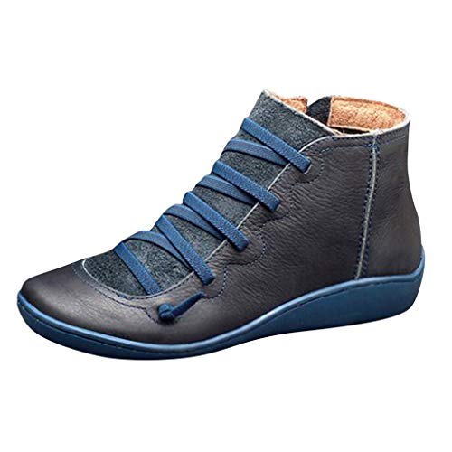 angebote des tages heute, Winter Stiefeletten Damen Rund Toe Flache Knöchelschuhe Westernstiefel Damen Leder Schuhe Schnürstiefeletten Reißverschluss Damenstiefel Bequeme Weiche Winterstiefel angebote des tages heute, Winter Stiefeletten Damen Rund Toe Flache Knöchelschuhe Westernstiefel Damen Leder Schuhe Schnürstiefeletten Reißverschluss Damenstiefel Bequeme Weiche Winterstiefel von EQWIGKEIT