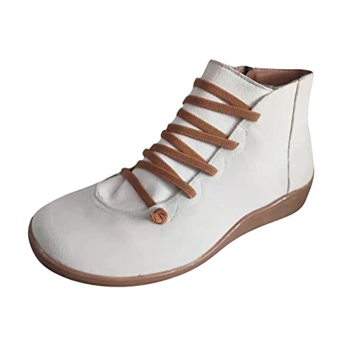 angebote des tages heute, Winter Stiefeletten Damen Rund Toe Flache Knöchelschuhe Westernstiefel Damen Leder Schuhe Schnürstiefeletten Reißverschluss Damenstiefel Bequeme Weiche Winterstiefel angebote des tages heute, Winter Stiefeletten Damen Rund Toe Flache Knöchelschuhe Westernstiefel Damen Leder Schuhe Schnürstiefeletten Reißverschluss Damenstiefel Bequeme Weiche Winterstiefel von EQWIGKEIT