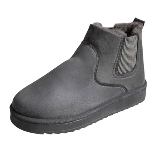 boots damen gefüttert, Boots Damen Charmella, Comfy Plateau Boots Damen Schlupfstiefeletten Mit Fellfutter Winterstiefel Winter Warm Snow Boots Bequeme Winterstiefel Rutschfest Schneestiefel von EQWIGKEIT