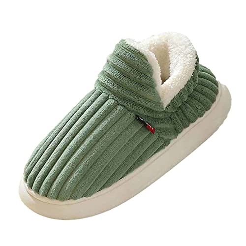 hausschuhe damen winter plüsch, Hausschuhe Damen, Plüsch Winterschuhe Unisex Erwachsene Rutschfest Schneeschuhe Slippers Flauschige Winter Schlappen Weiche Pantoffeln Warme Für Drinnen Draußen von EQWIGKEIT