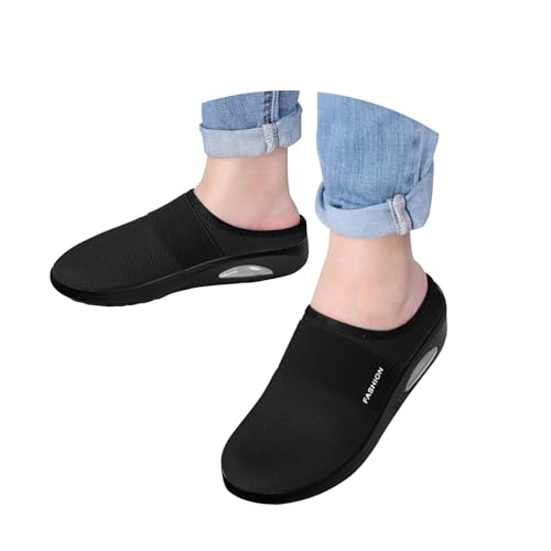 orthopädische schuhe damen, Orthopädische Schuhe Damen Mesh Atmungsaktive Hausschuhe Air Cushion Slip On Diabetiker Wanderschuhe Sommer Leichte Slippers Rutschfest Pantoffeln Freizeit Sportschuhe von EQWIGKEIT