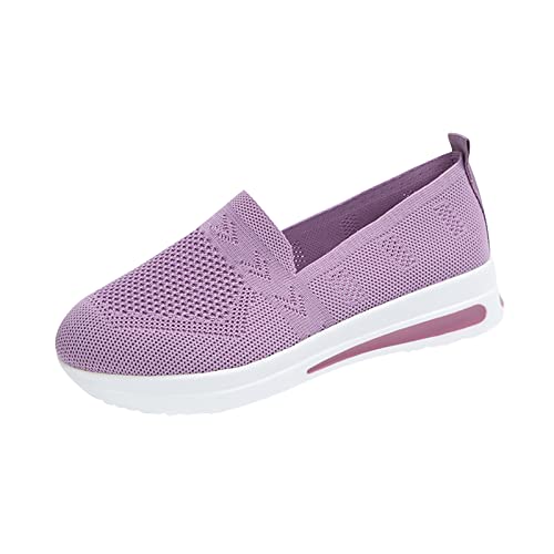 sport schuhe frauen, Damen Schuhe Sneakers Atmungsaktiv Freizeitschuhe Klassisch Straßenlaufschuhe Strapazierfähige Fitness Turnschuhe Outdoor Mesh Sportschuhe Flache Lässige Laufschuhe Sneaker von EQWIGKEIT